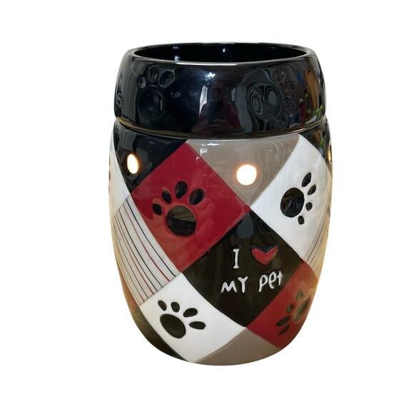 Scentsy PAWS Wax Warmer Full Size Retired 2009 I Love My Pets Tested & Works - Picture 13 of 13